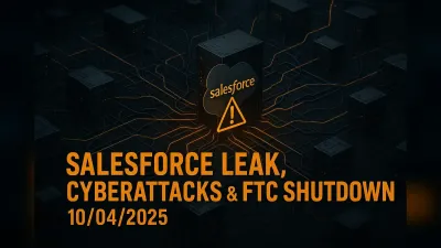 Salesforce Leak, Cyberattacks & FTC Shutdown – 10/04/2025