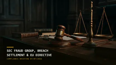 SEC Fraud Group, Breach Settlement & EU Directive (07/07/2026)