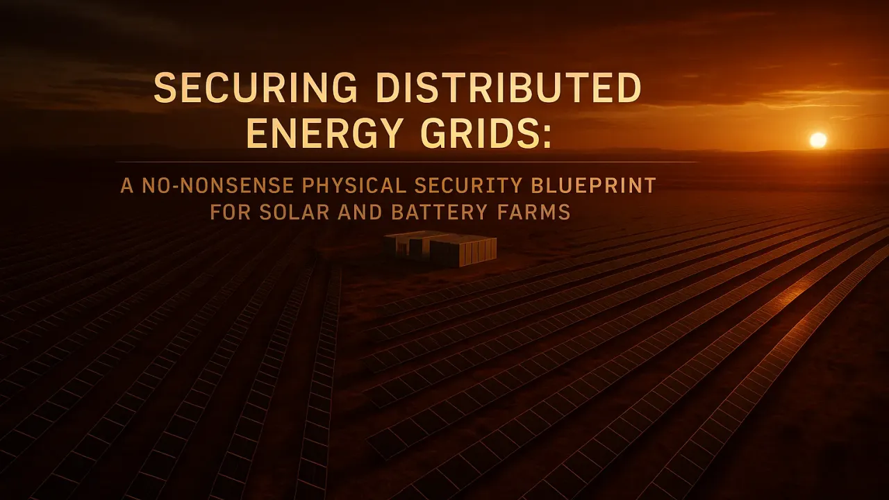 Securing Distributed Energy Grids: A No-Nonsense Physical Security Blueprint for Solar and Battery Farms
