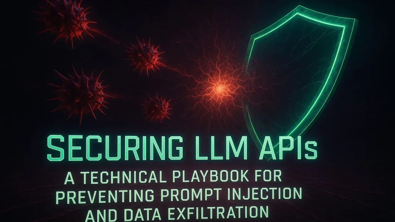 Securing LLM APIs: A Technical Playbook for Preventing Prompt Injection and Data Exfiltration