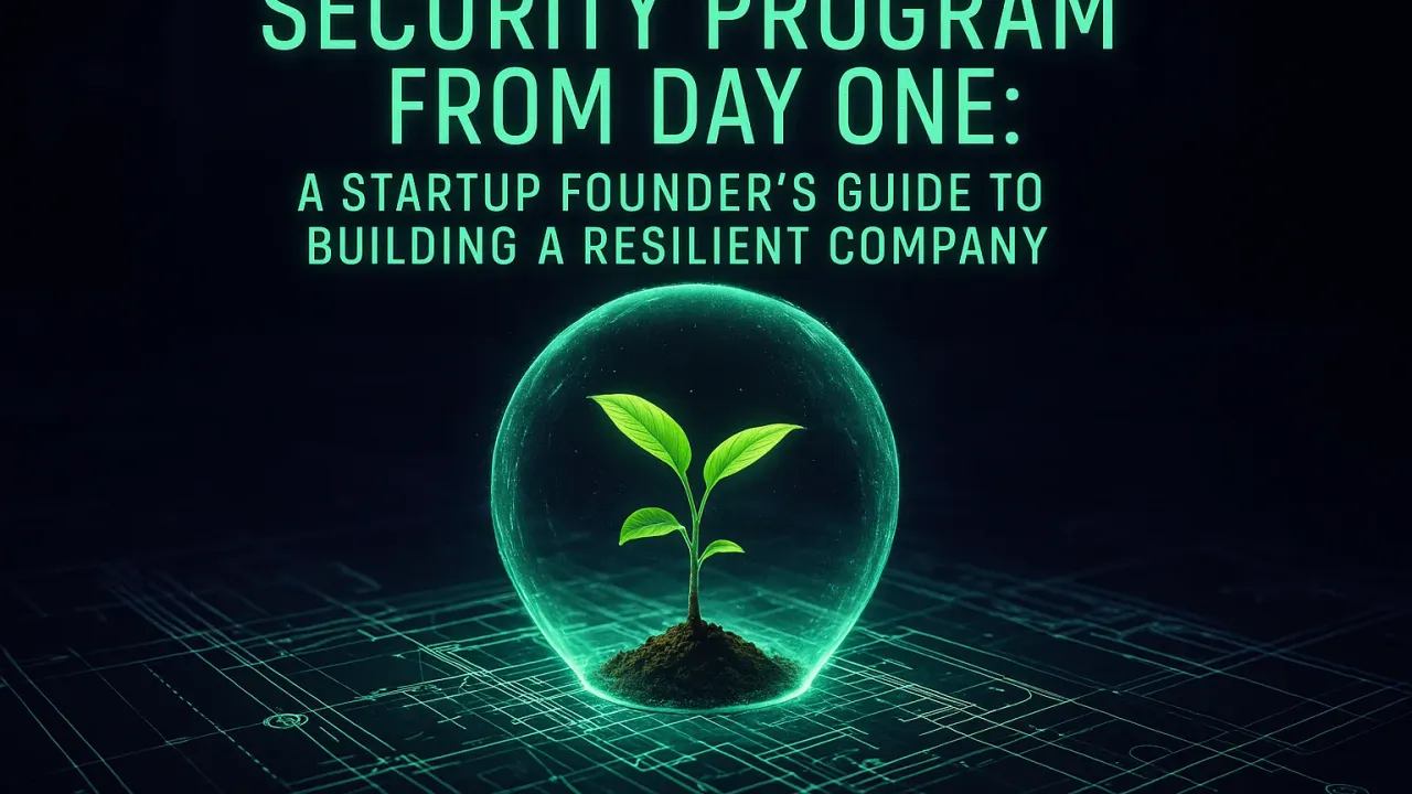 Security Program from Day One: A Startup Founder's Guide to Building a Resilient Company