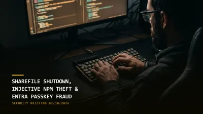 ShareFile Shutdown, Injective npm Theft & Entra Passkey Fraud (07/10/2026)