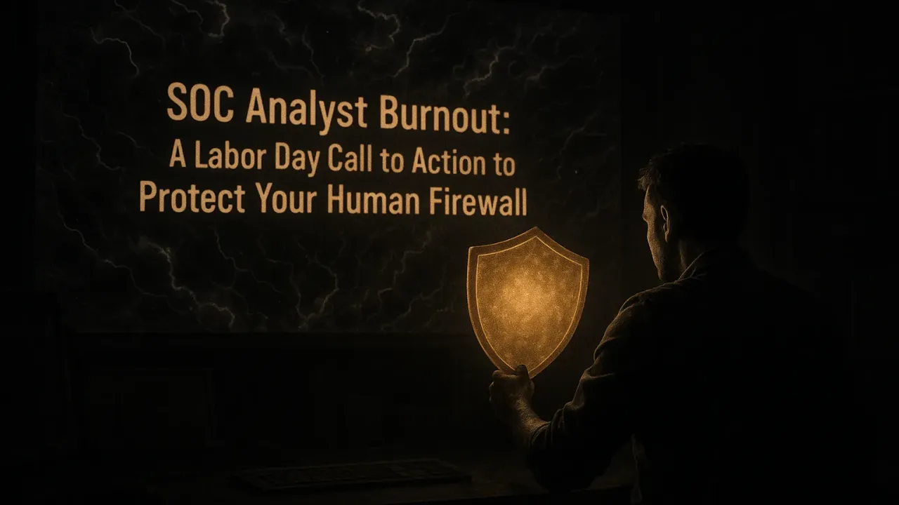 SOC Analyst Burnout: A Labor Day Call to Action to Protect Your Human Firewall