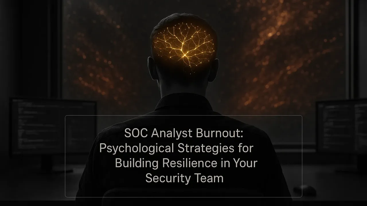 SOC Analyst Burnout: Psychological Strategies for Building Resilience in Your Security Team