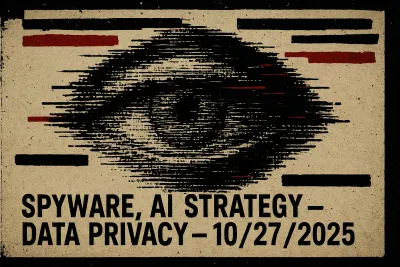 Spyware, AI Strategy, Data Privacy – 10/27/2025