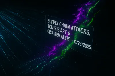 Supply Chain Attacks, Tomiris APT & CISA KEV Alert – 11/28/2025
