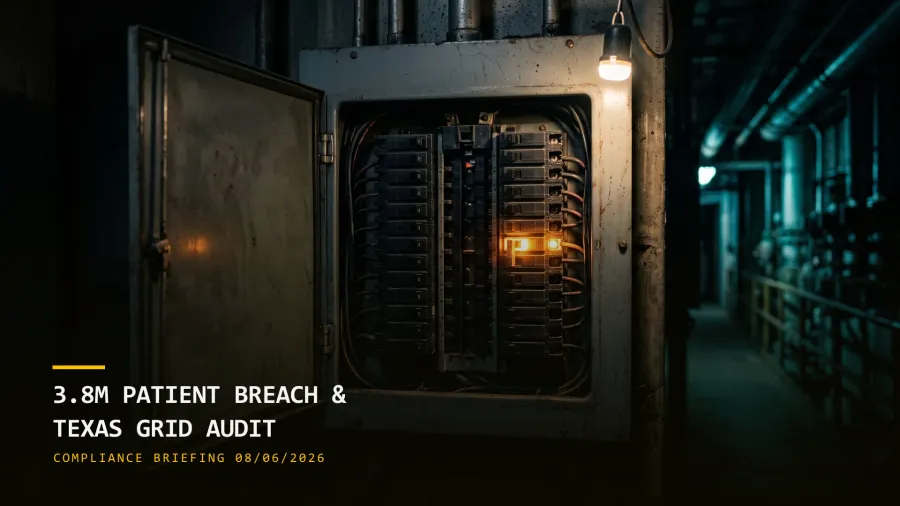 A Vendor Breach Hits 3.8M Patients, Texas Halts Data Center Hookups (08/06/2026)