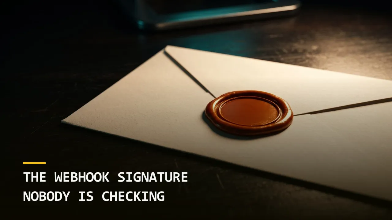The Webhook Signature Nobody Is Checking