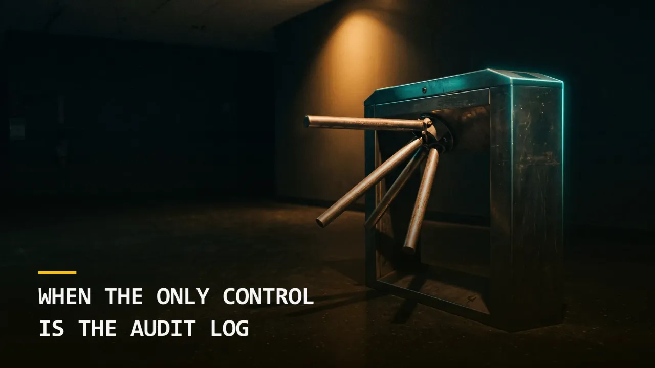 When the Only Control Is the Audit Log