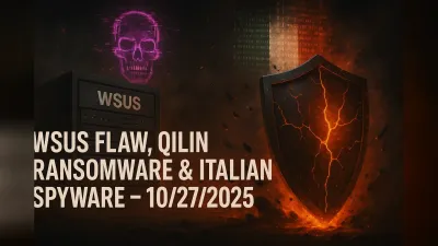 WSUS Flaw, Qilin Ransomware & Italian Spyware – 10/27/2025