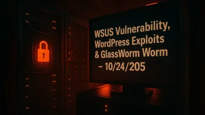 WSUS Vulnerability, WordPress Exploits & GlassWorm Worm – 10/24/2025