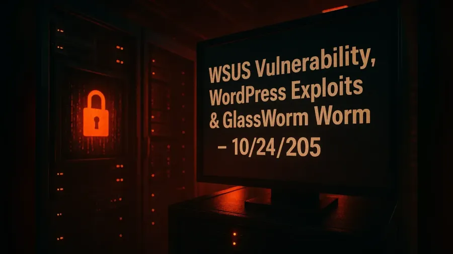 WSUS Vulnerability, WordPress Exploits & GlassWorm Worm – 10/24/2025