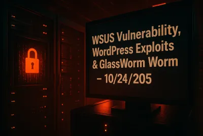 WSUS Vulnerability, WordPress Exploits & GlassWorm Worm – 10/24/2025