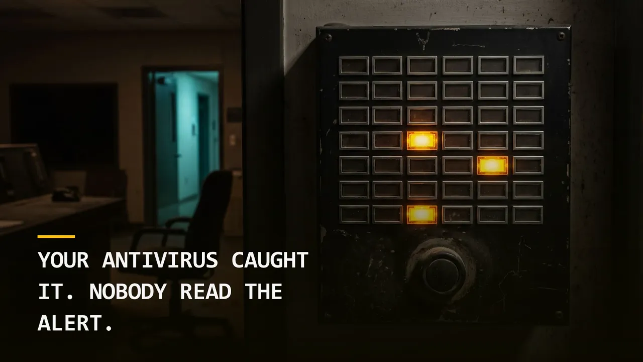 Your Antivirus Caught It. Nobody Read the Alert.