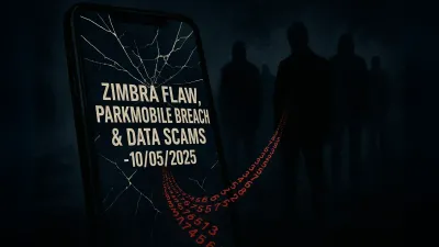 Zimbra Flaw, ParkMobile Breach & Data Scams – 10/05/2025