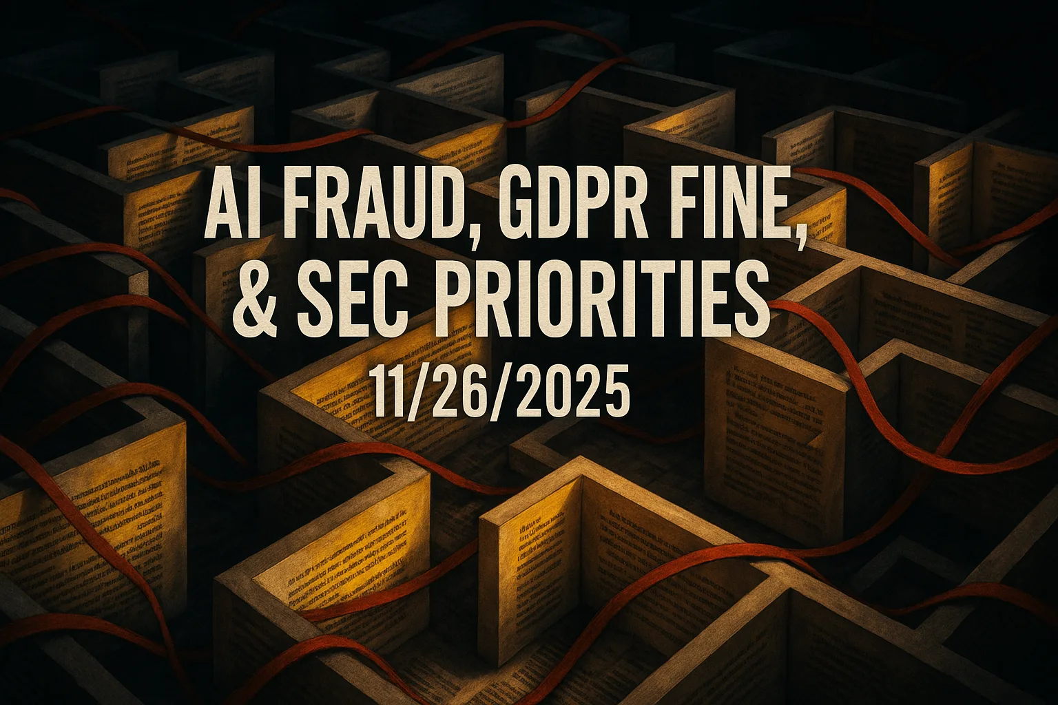 AI Fraud, GDPR Fine, & SEC Priorities – 11/26/2025