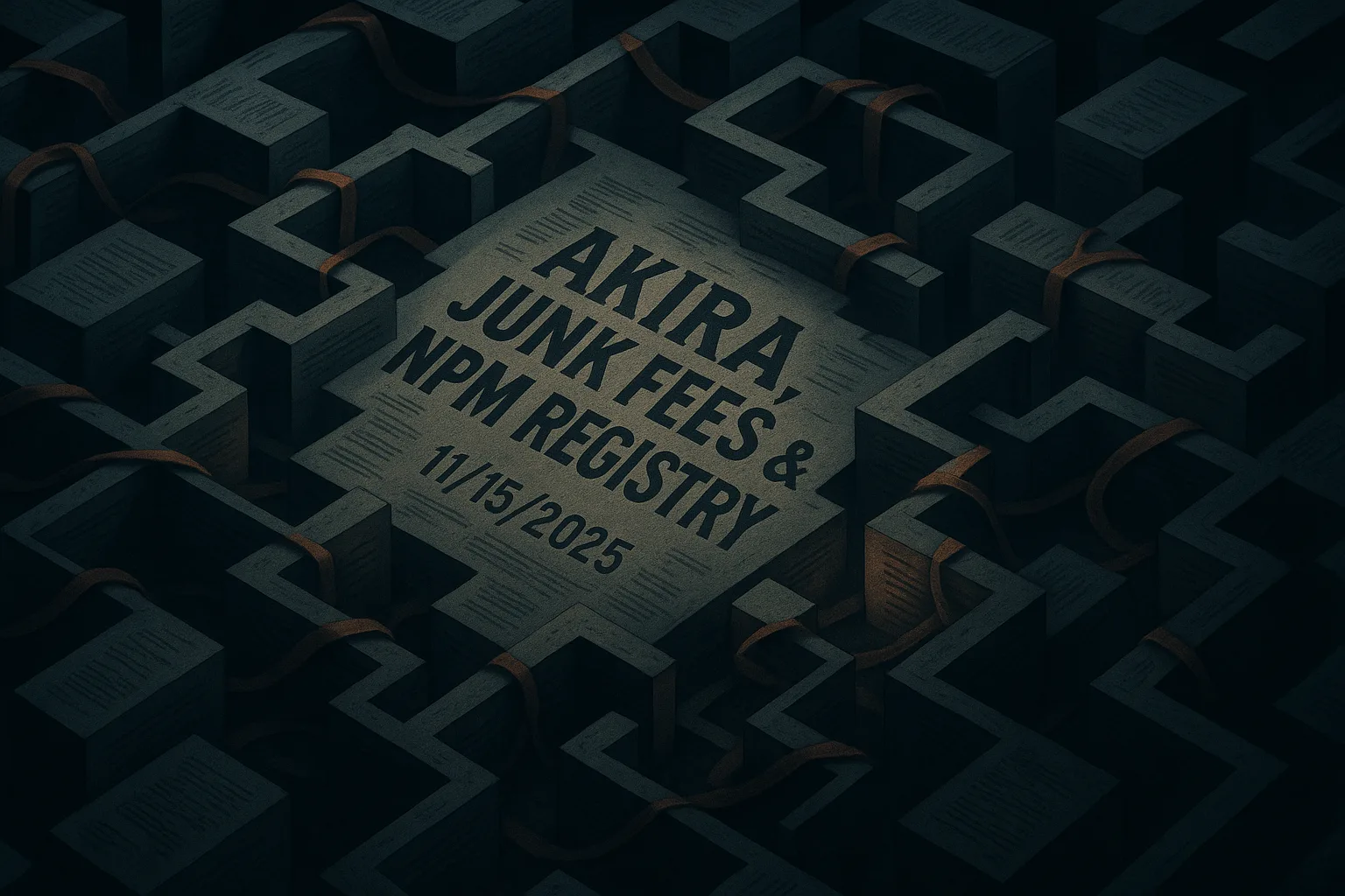 Akira, CMMC, Junk Fees & NPM Registry – 11/15/2025