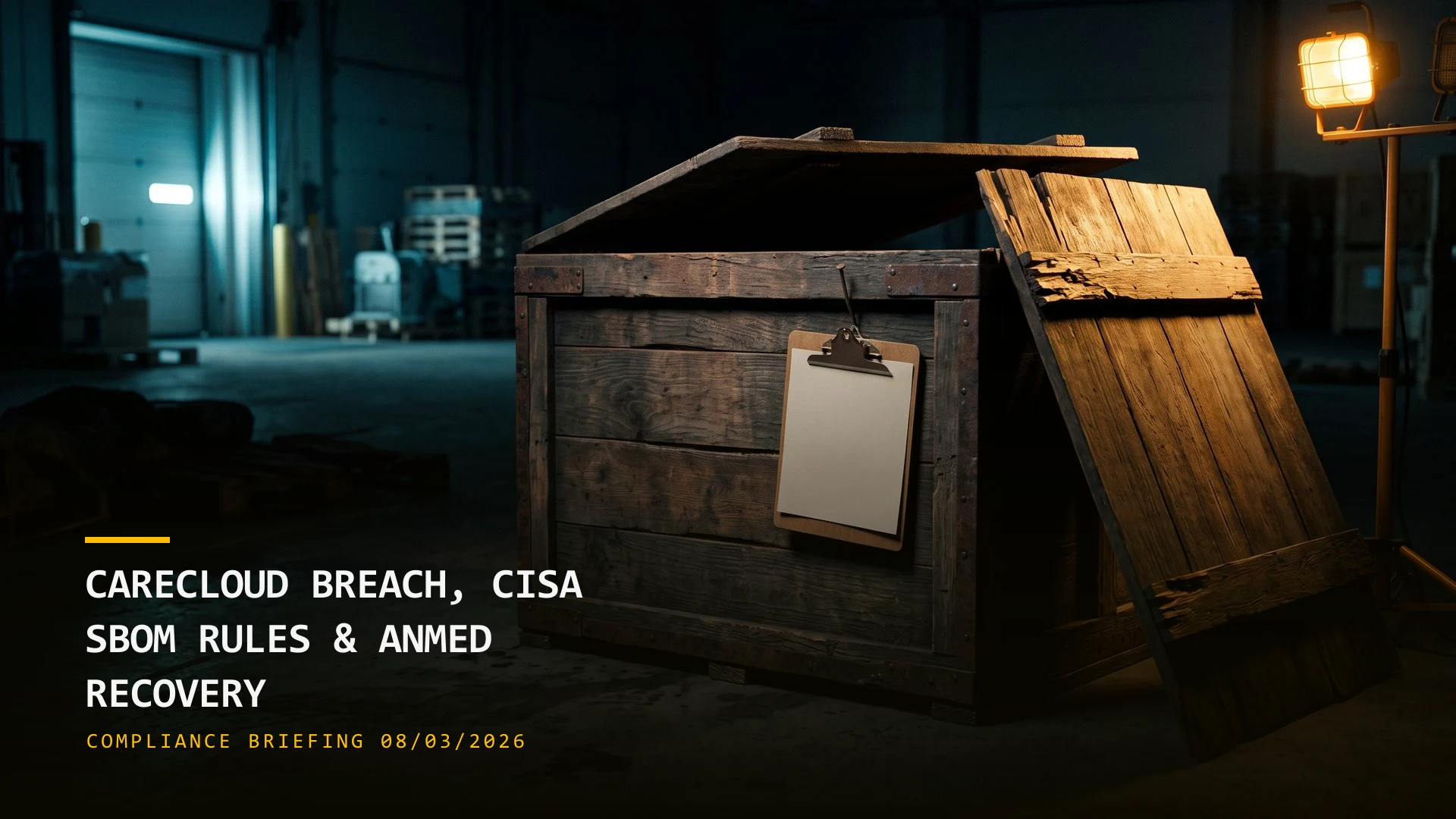 CareCloud Breach Hits 345,000 & CISA Rewrites the SBOM Rules (08/03/2026)