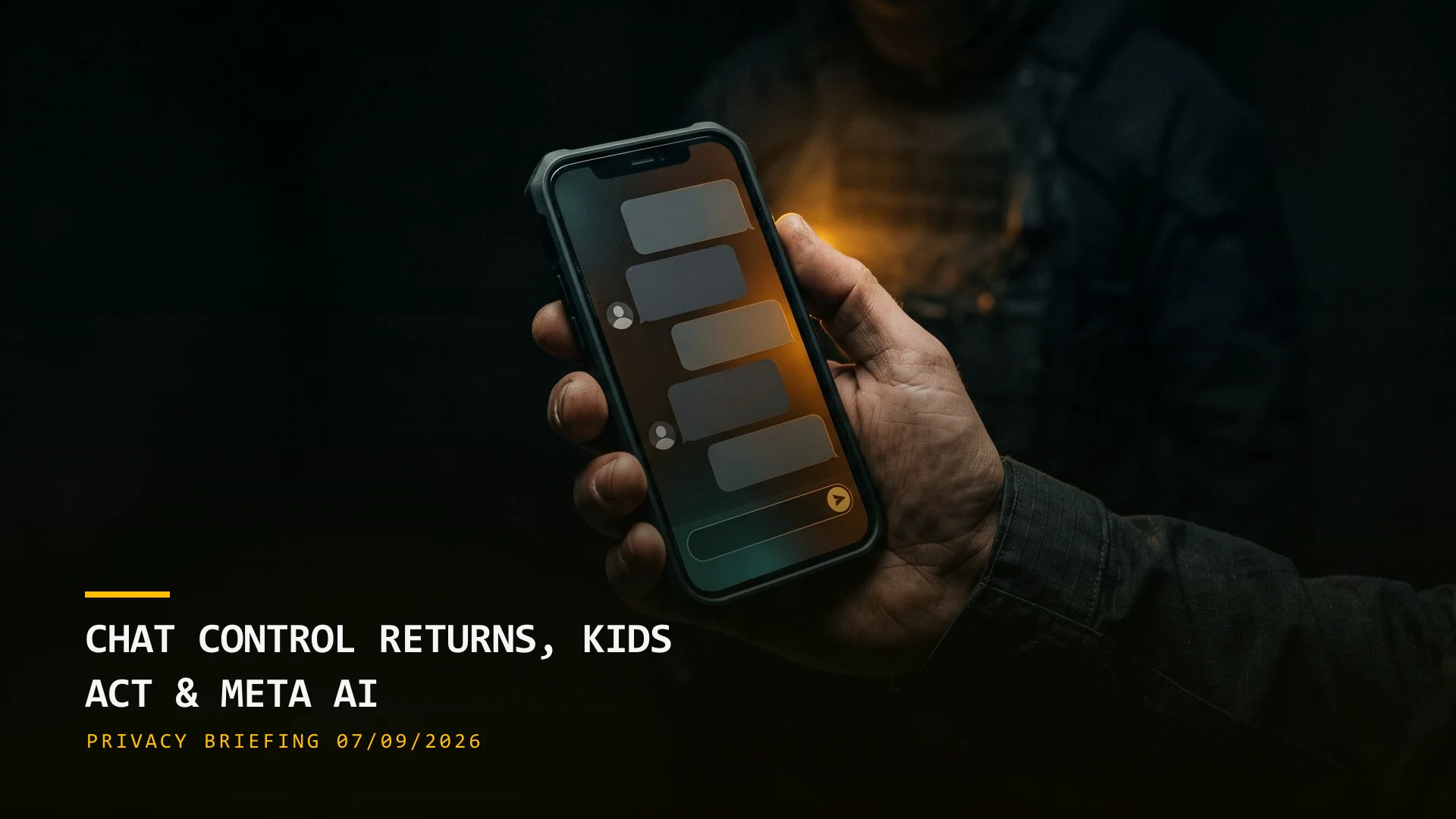 Chat Control Returns, KIDS Act & Meta's AI Photo Maker (07/09/2026)