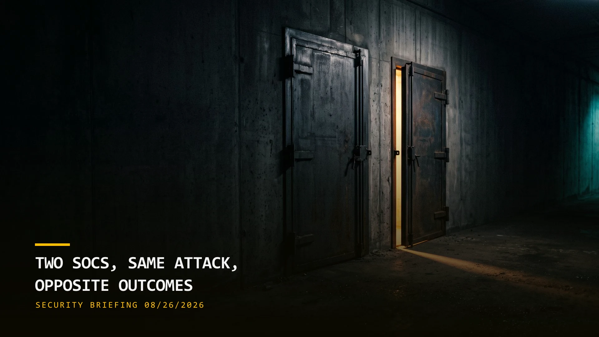Two SOCs, Same Attack, Opposite Outcomes (08/26/2026)