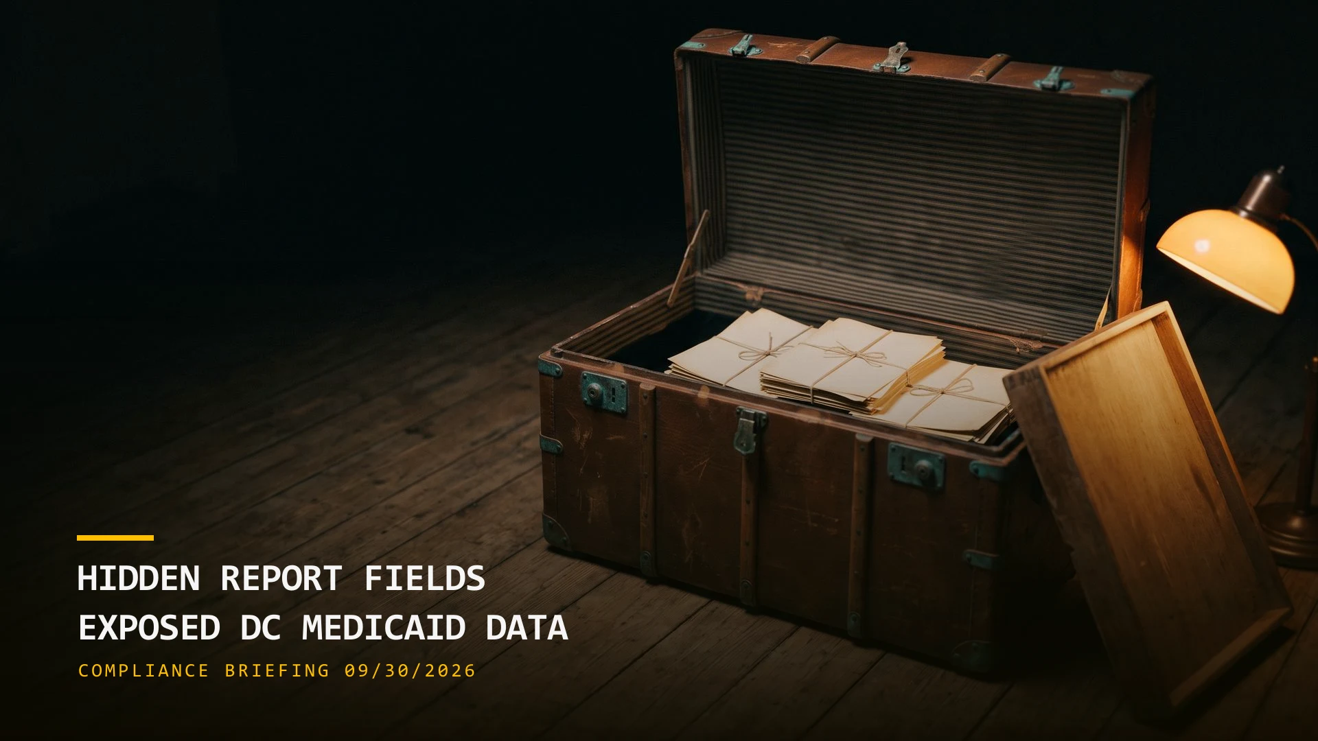 Hidden Report Fields Exposed DC Medicaid Data (09/30/2026)