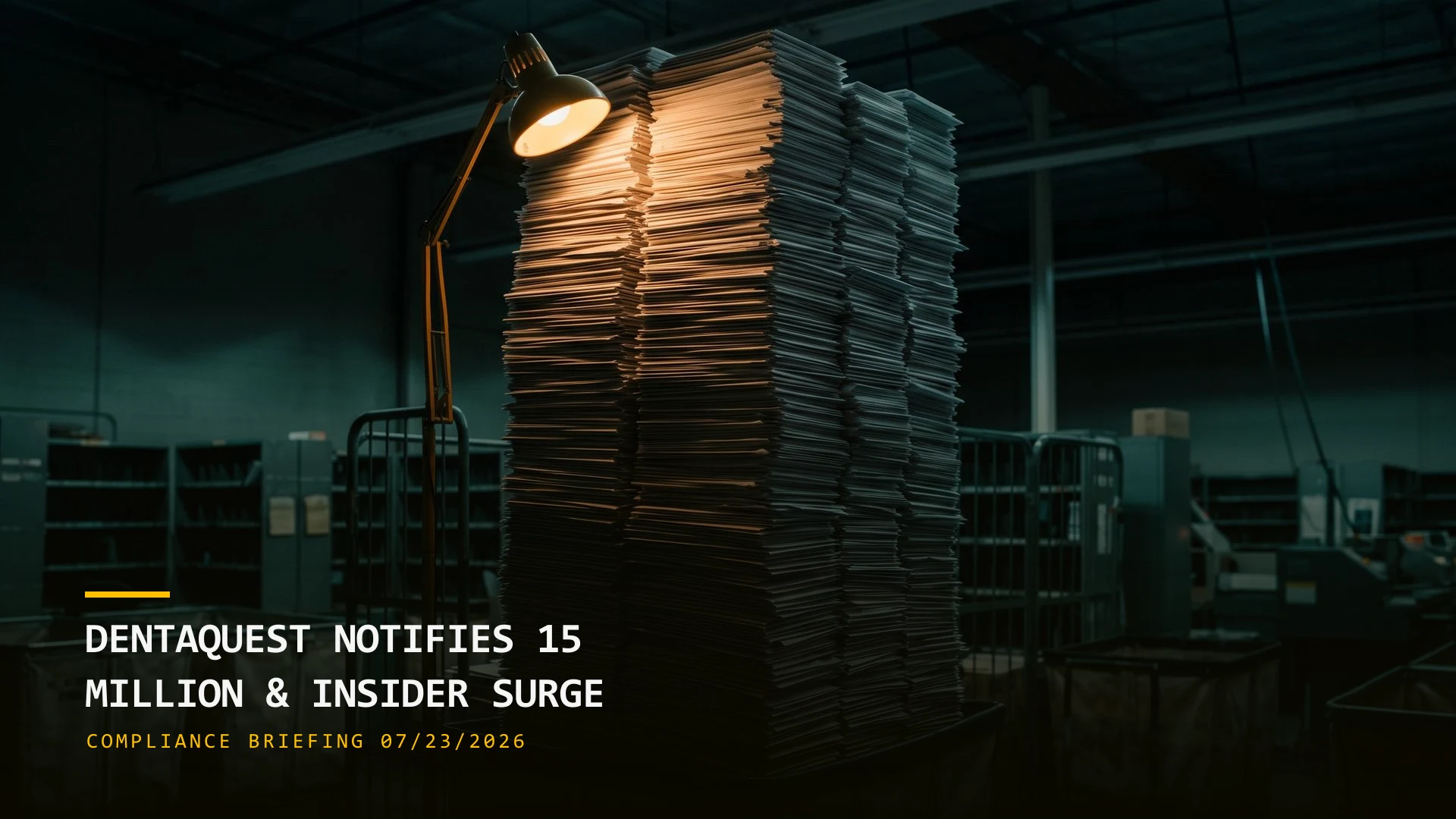 DentaQuest Notifies 15 Million People & Malicious Insider Incidents Surge (07/23/2026)