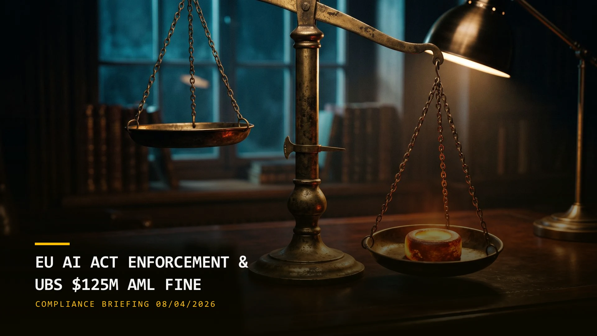 EU AI Act Enforcement Opens, UBS Fined $125M for AML Failures (08/04/2026)