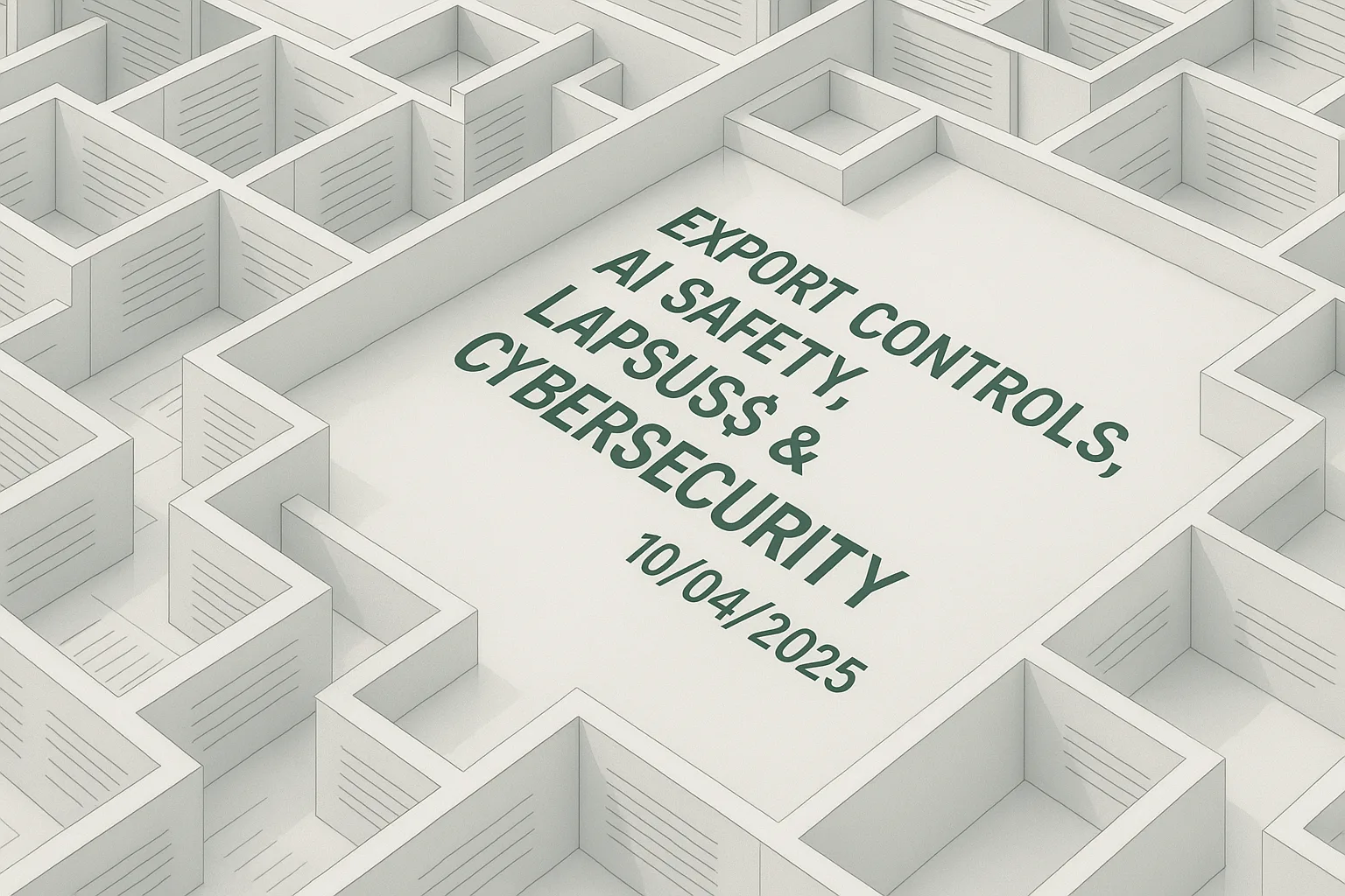 Export Controls, AI Safety, Lapsus$ & Cybersecurity – 10/04/2025