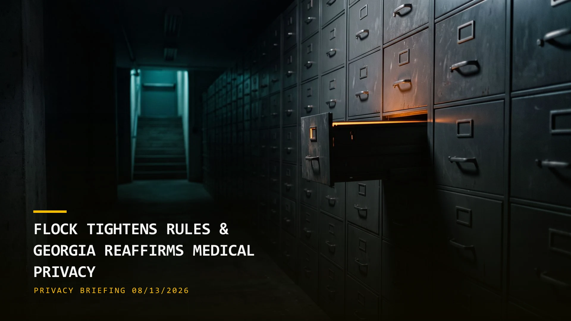 Flock Tightens Its Rules & Georgia Reaffirms Medical Privacy (08/13/2026)