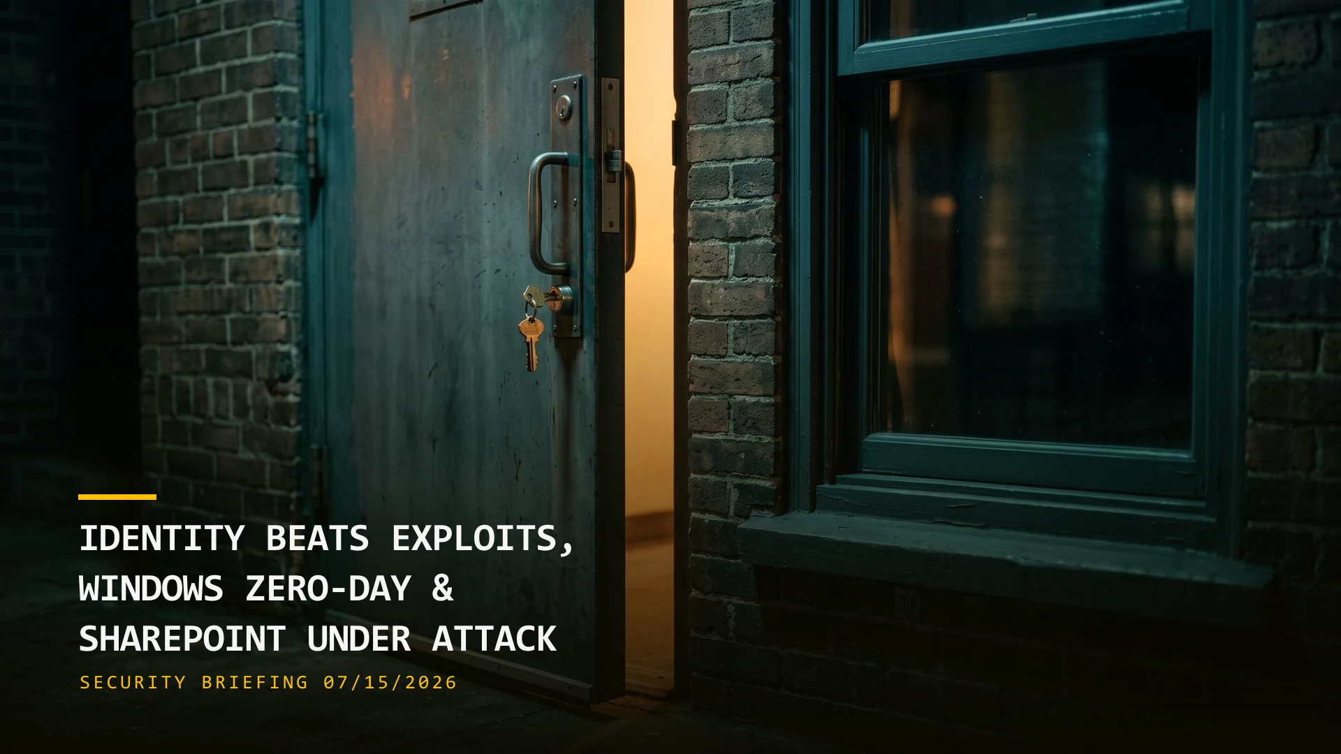 Identity Beats Exploits, a Windows Zero-Day PoC & SharePoint Under Attack (07/15/2026)