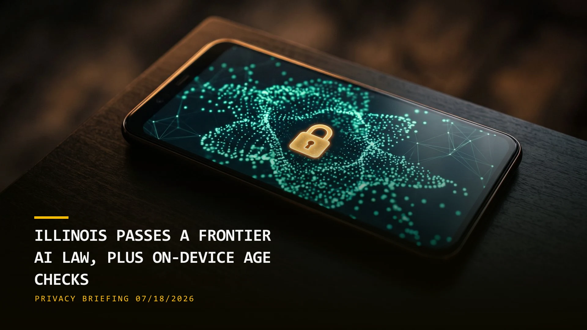 Illinois Passes a Frontier AI Law, Plus On-Device Age Checks (07/18/2026)
