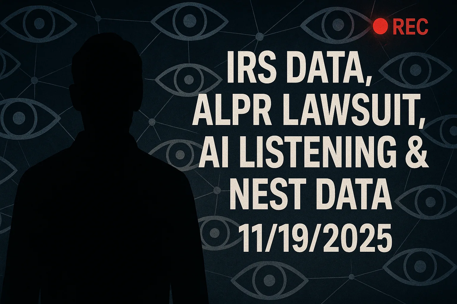 IRS Data, ALPR Lawsuit, AI Listening & Nest Data – 11/19/2025