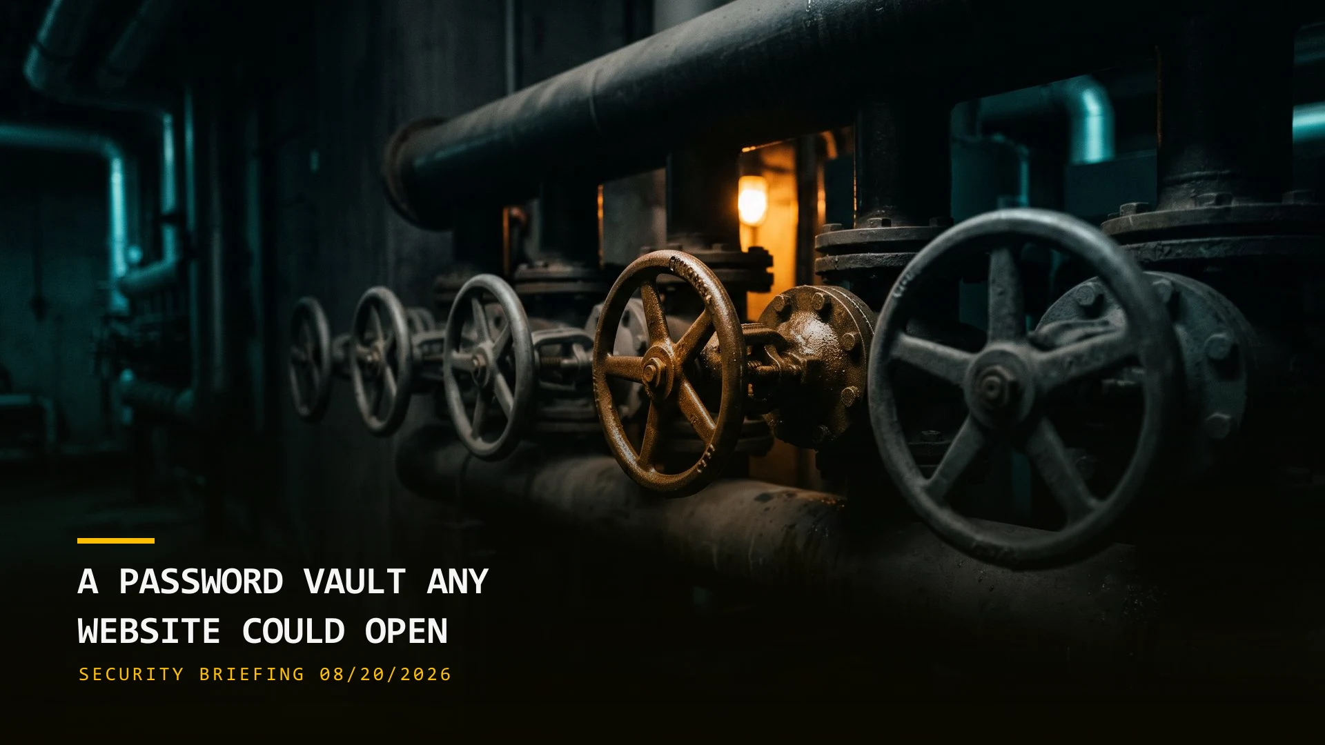 A Password Vault Any Website Could Open (08/20/2026)