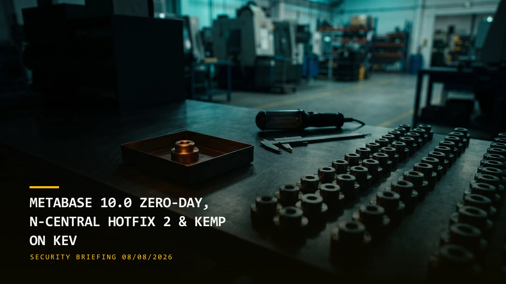 A Metabase 10.0 Zero-Day, N-central Hotfix 2 & Kemp on KEV (08/08/2026)