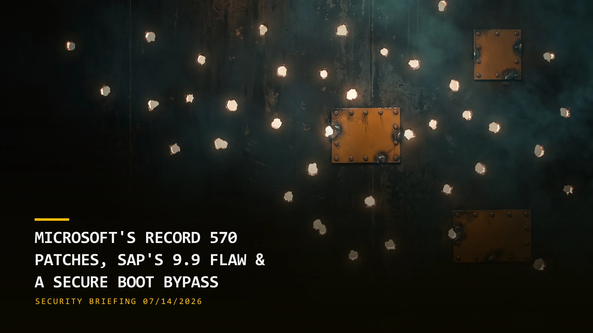 Microsoft's Record 570 Patches, SAP's 9.9 Flaw & a Secure Boot Bypass (07/14/2026)