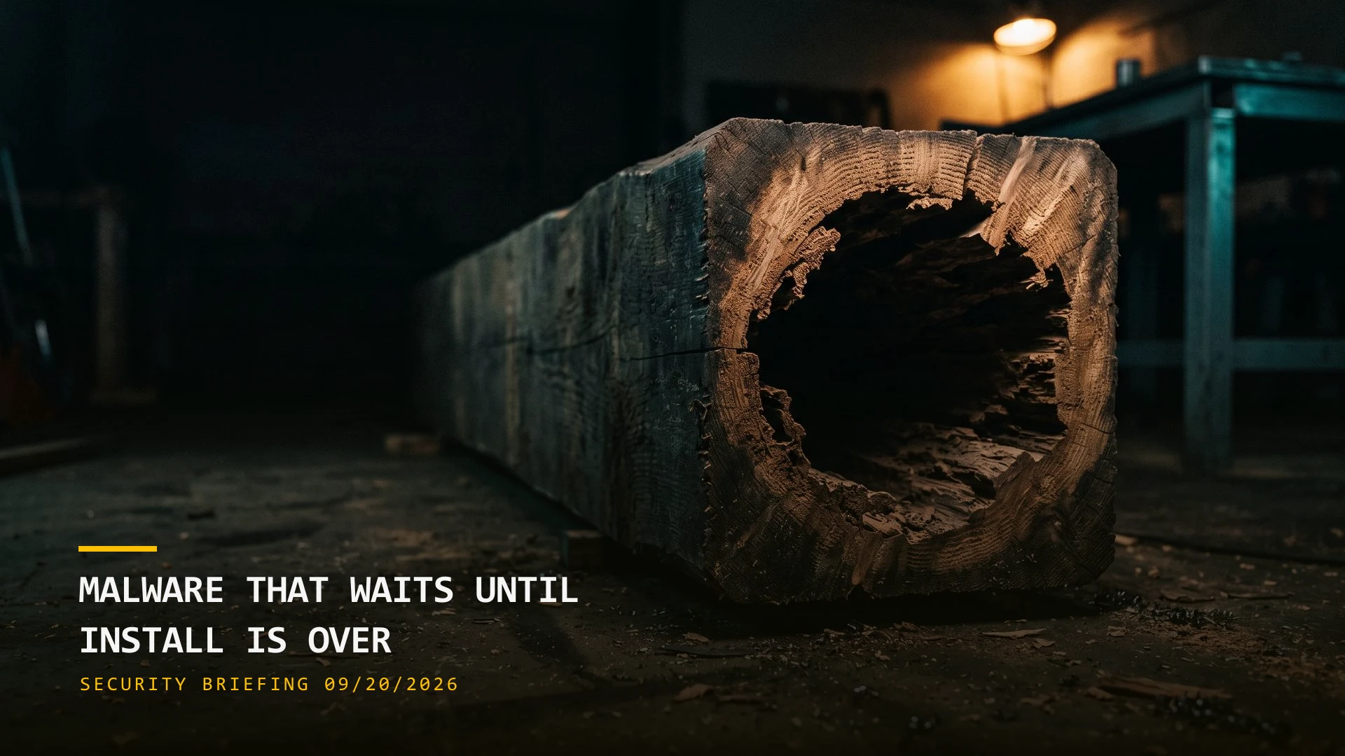 Malware That Waits Until Install Is Over (09/20/2026)