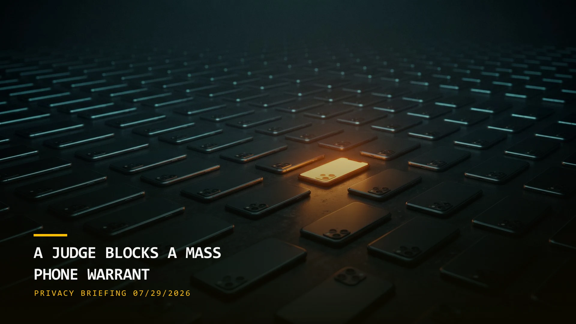 A Judge Blocks a Mass Phone Warrant & AI Age Checks Threaten Child Refugees (07/29/2026)