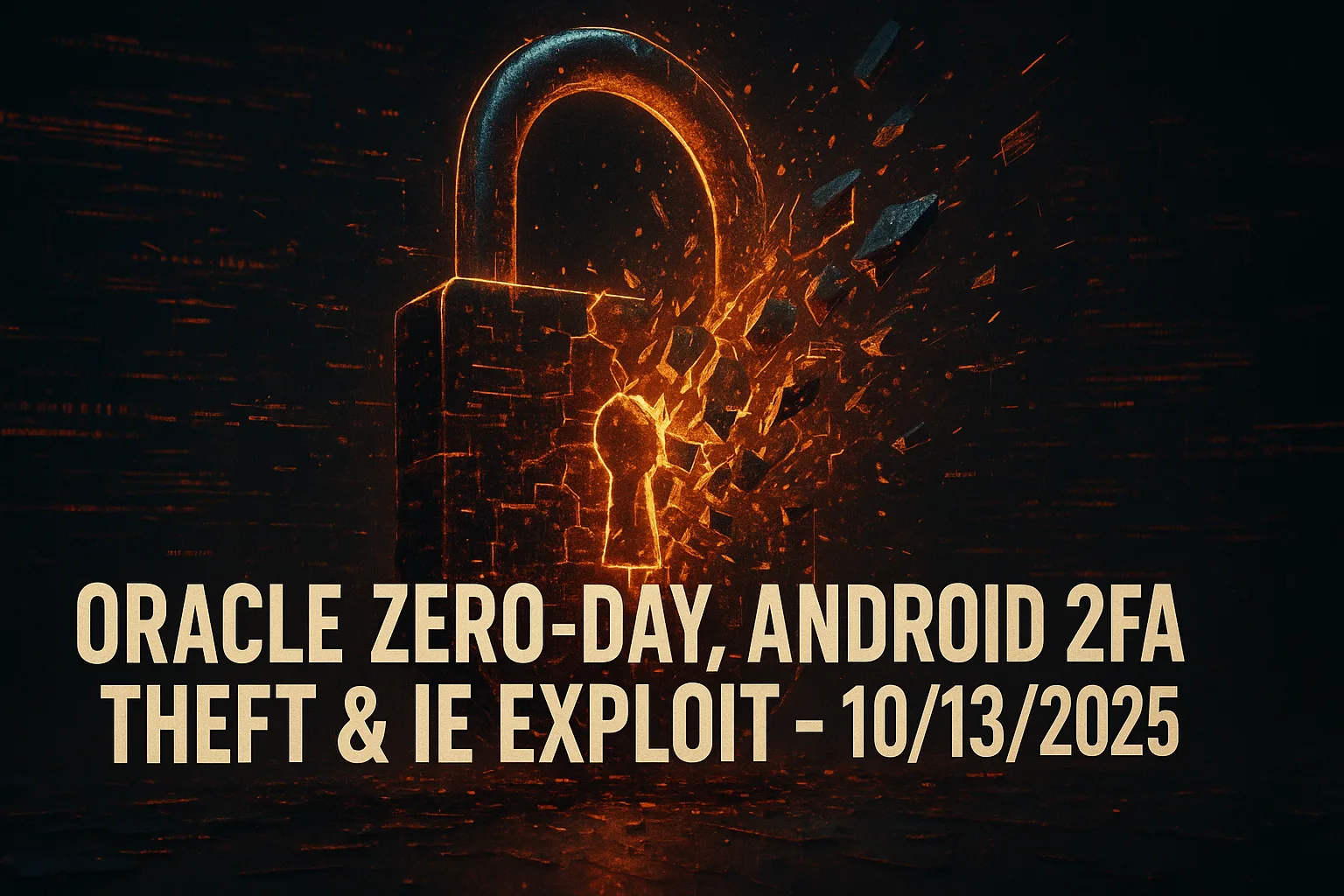 Oracle Zero-Day, Android 2FA Theft & IE Exploit – 10/13/2025