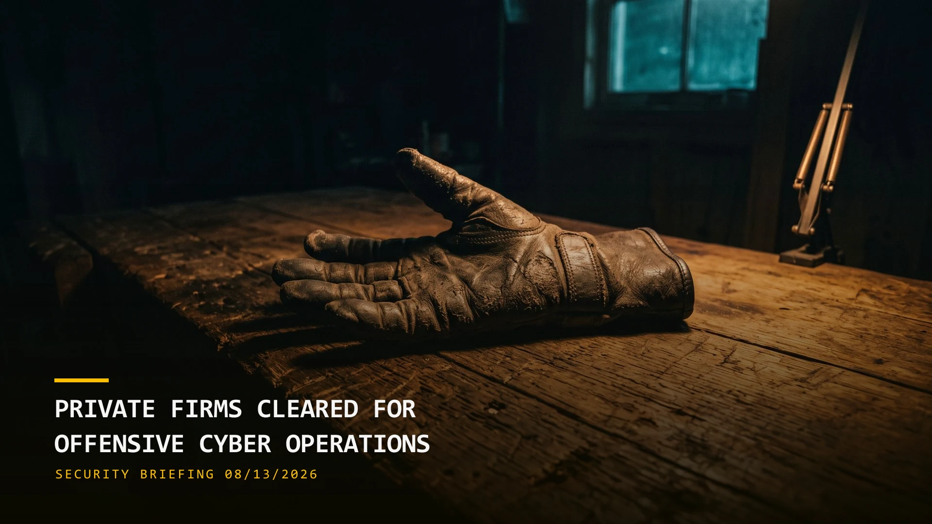 Private Firms Cleared for Offensive Cyber & an AWS Key Hits 1,500 Charities (08/13/2026)