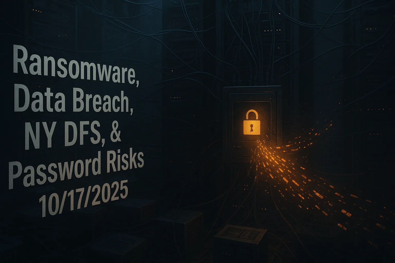 Ransomware, Data Breach, NY DFS, & Password Risks – 10/17/2025