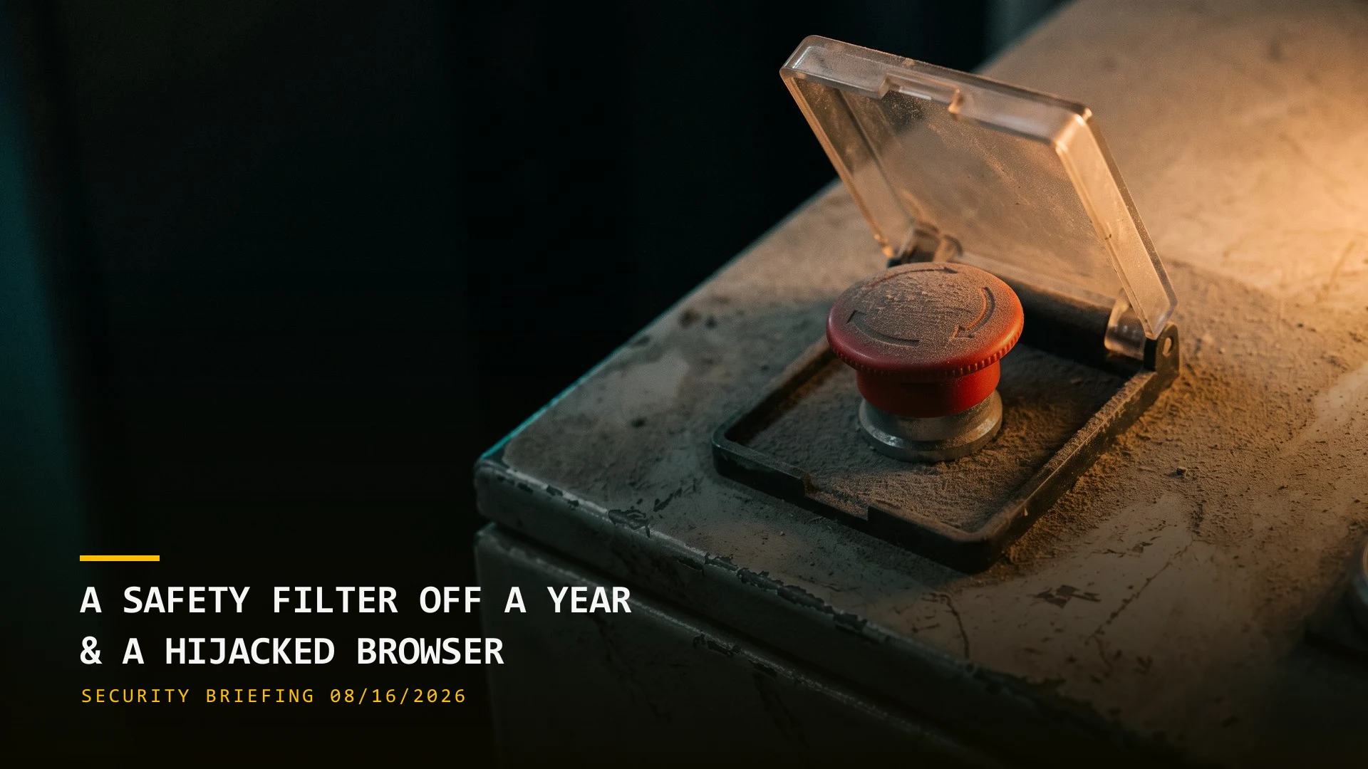The Safety Filter That Was Off for a Year (08/16/2026)