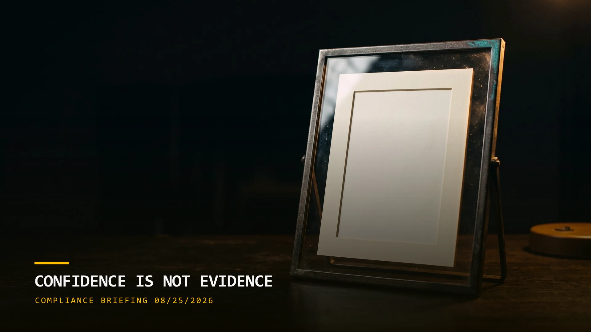 Confidence Is Not Evidence (08/25/2026)