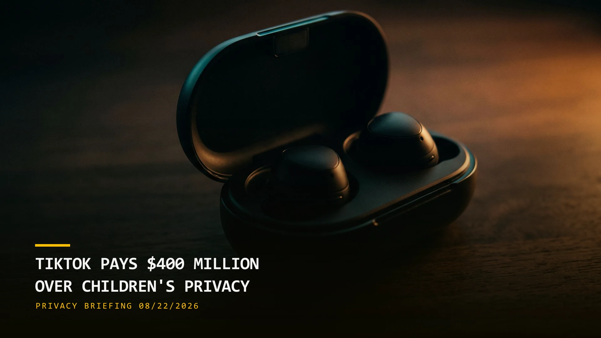 TikTok Pays $400 Million Over Children's Privacy (08/22/2026)