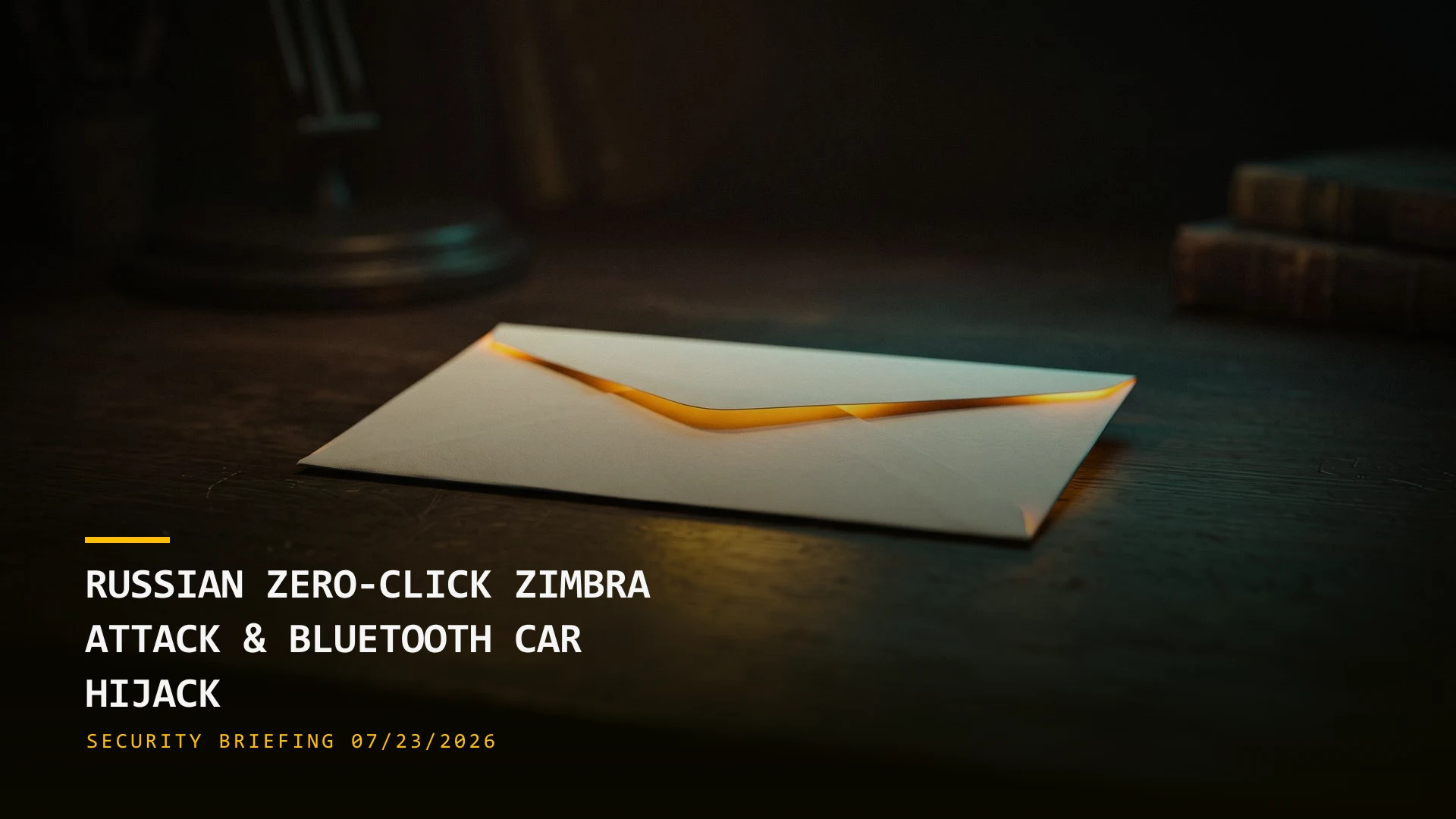 A Russian Zero-Click Attack Loots Zimbra Mailboxes & Millions of Cars Open via Bluetooth (07/23/2026)