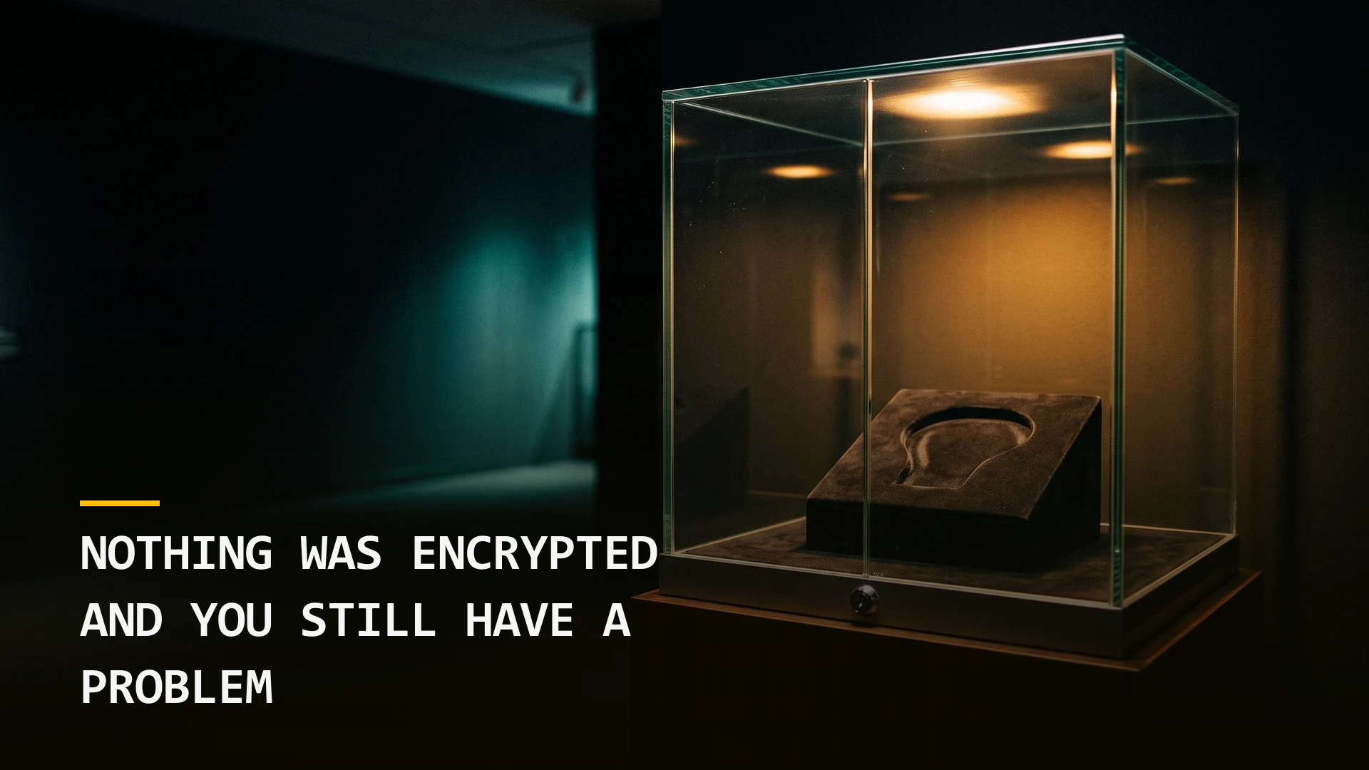 Nothing Was Encrypted and You Still Have a Problem