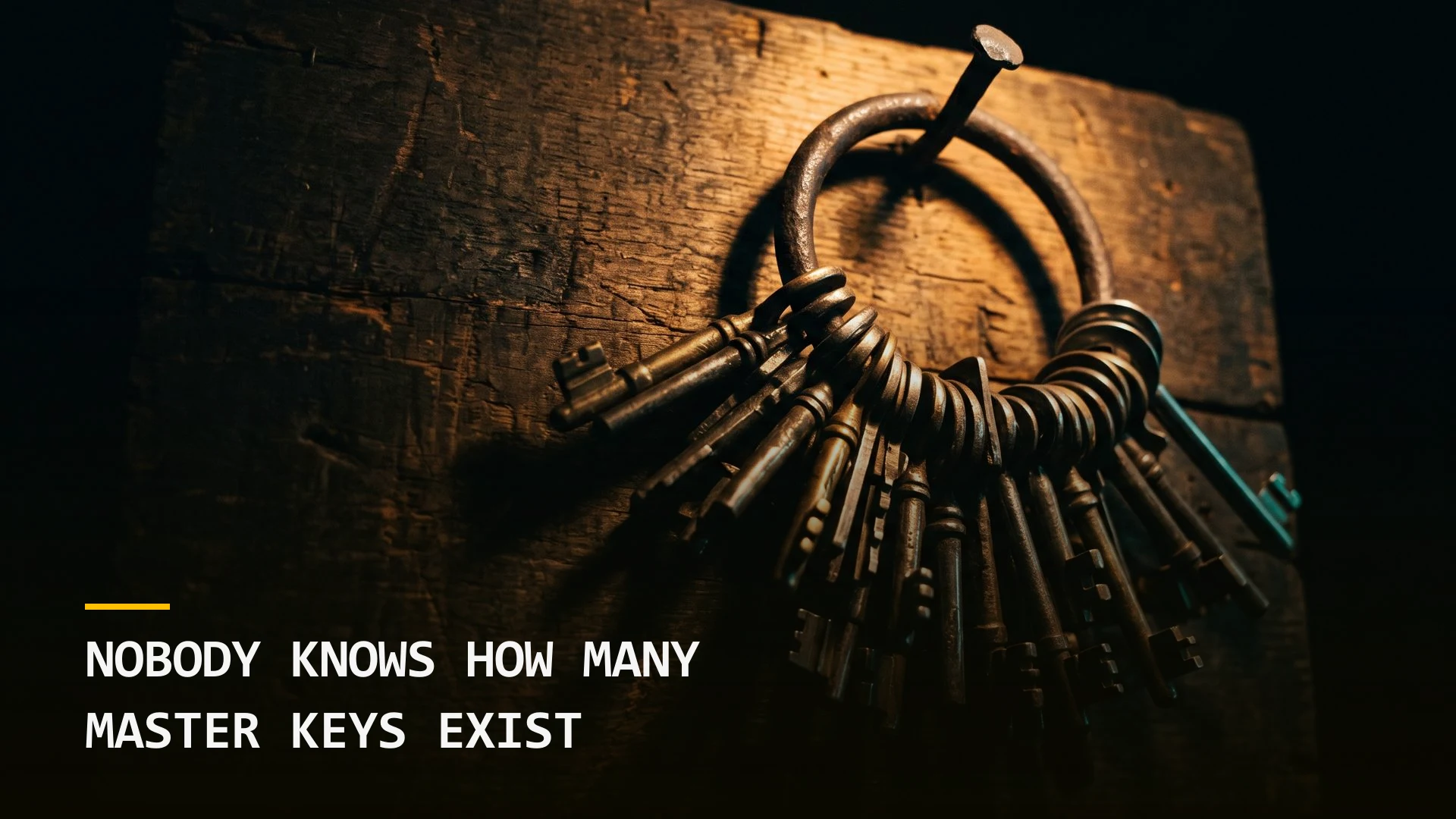 Nobody Knows How Many Master Keys Exist