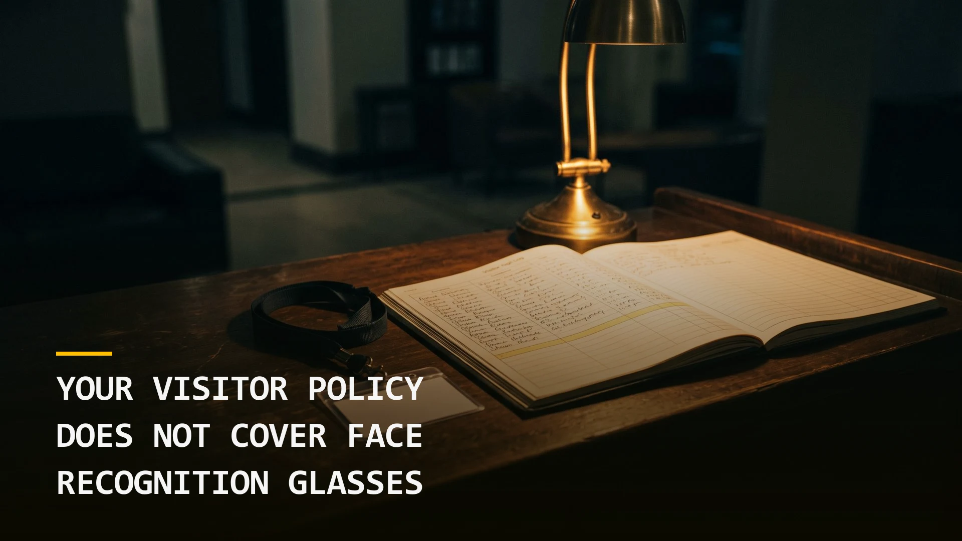 Your Visitor Policy Does Not Cover Face Recognition Glasses