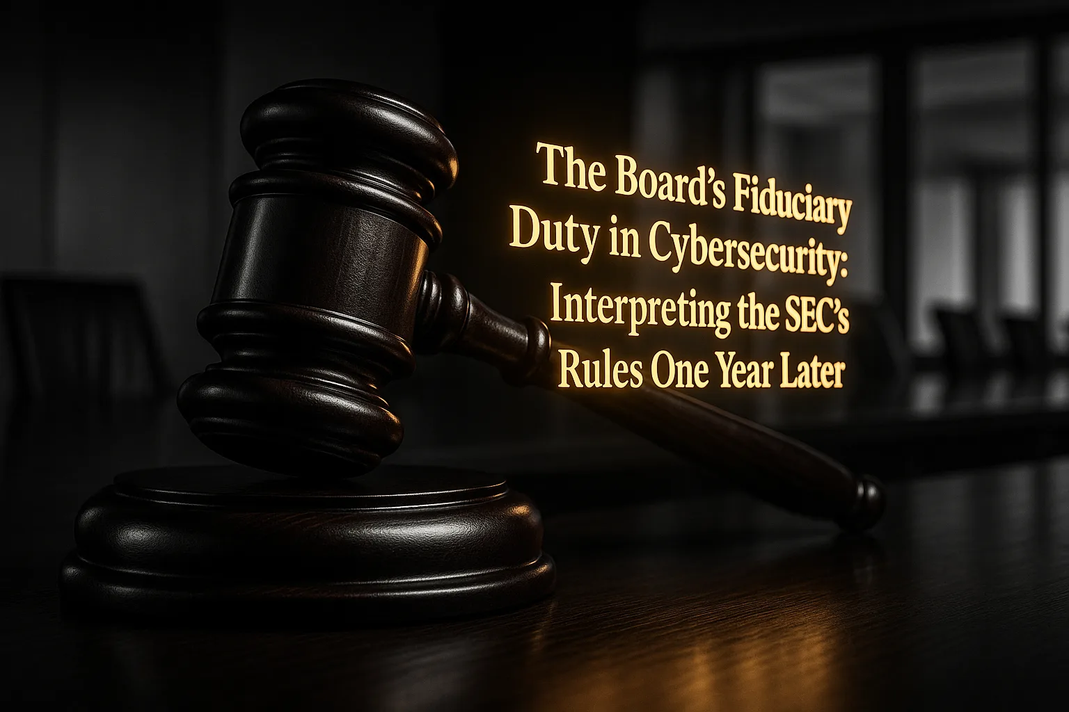 Read more about the article The Board’s Fiduciary Duty in Cybersecurity: Interpreting the SEC’s Rules One Year Later