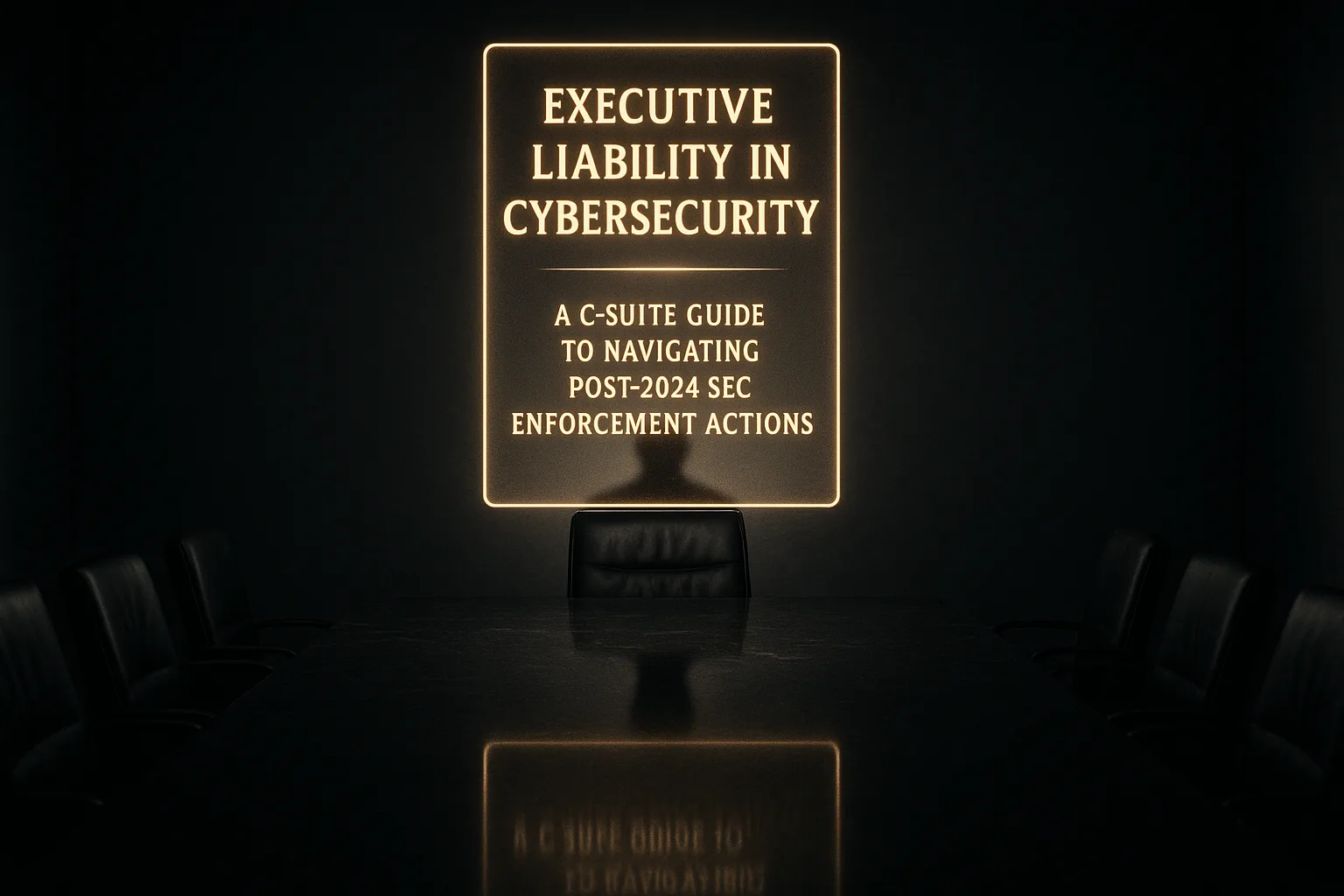 Read more about the article Executive Liability in Cybersecurity: A C-Suite Guide to Navigating Post-2024 SEC Enforcement Actions