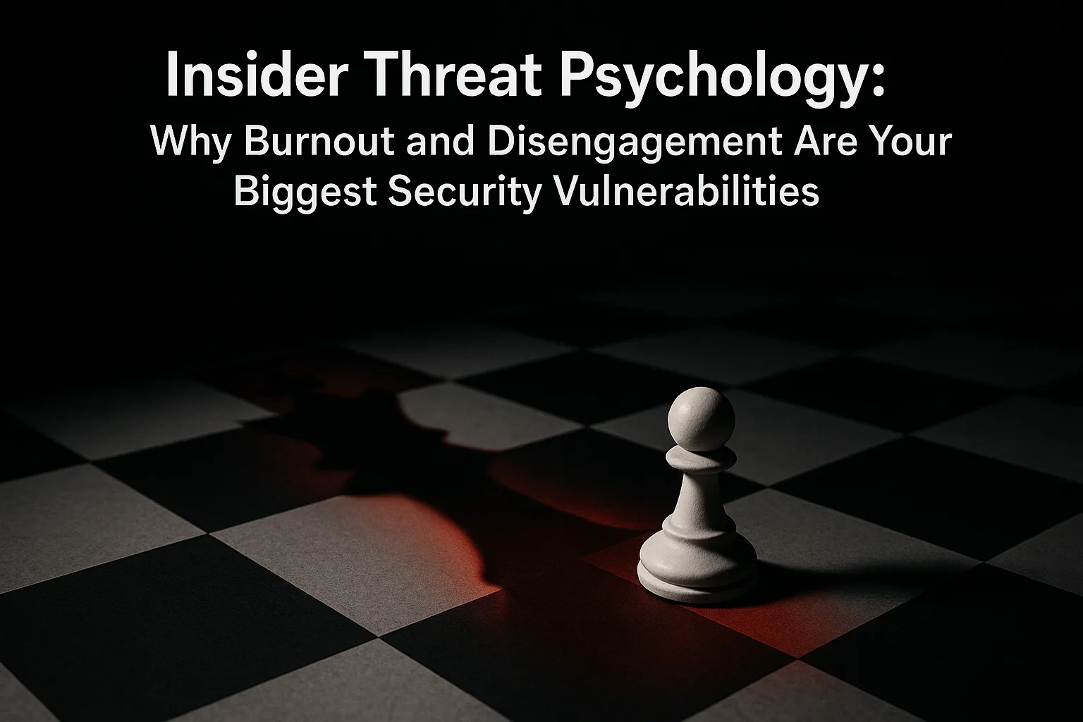 Read more about the article Insider Threat Psychology: Why Burnout and Disengagement Are Your Biggest Security Vulnerabilities